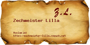 Zechmeister Lilla névjegykártya